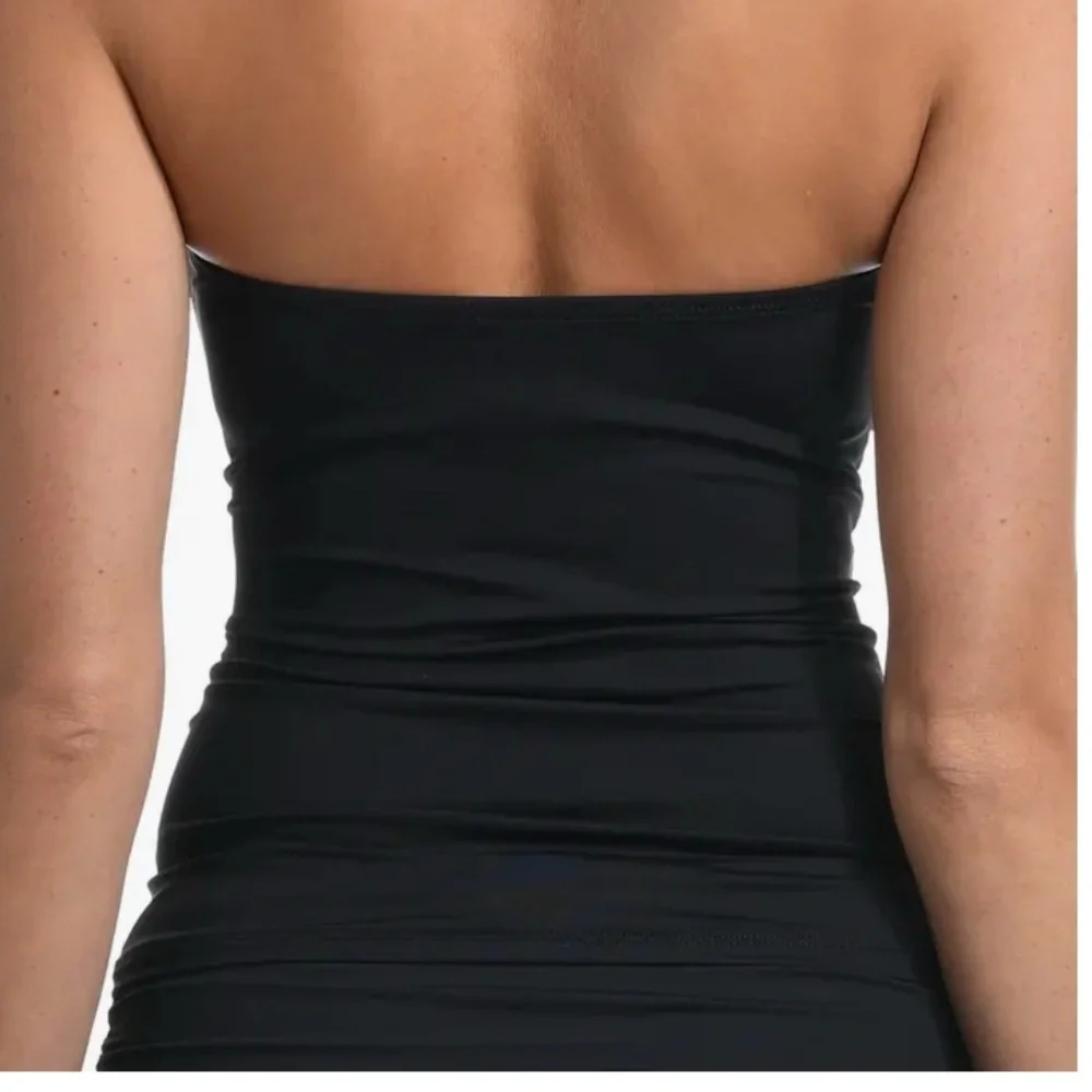 La Blanca Womens Island Goddess Twist Front Swimsuit Tankini Top, Black, 18 Plus